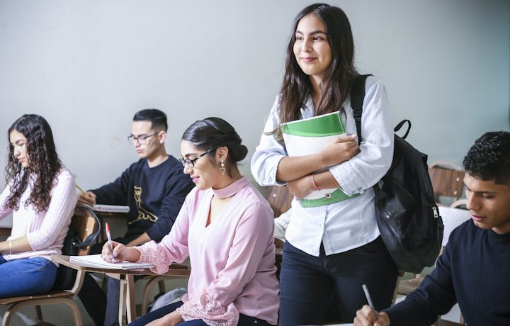Students in a classroom